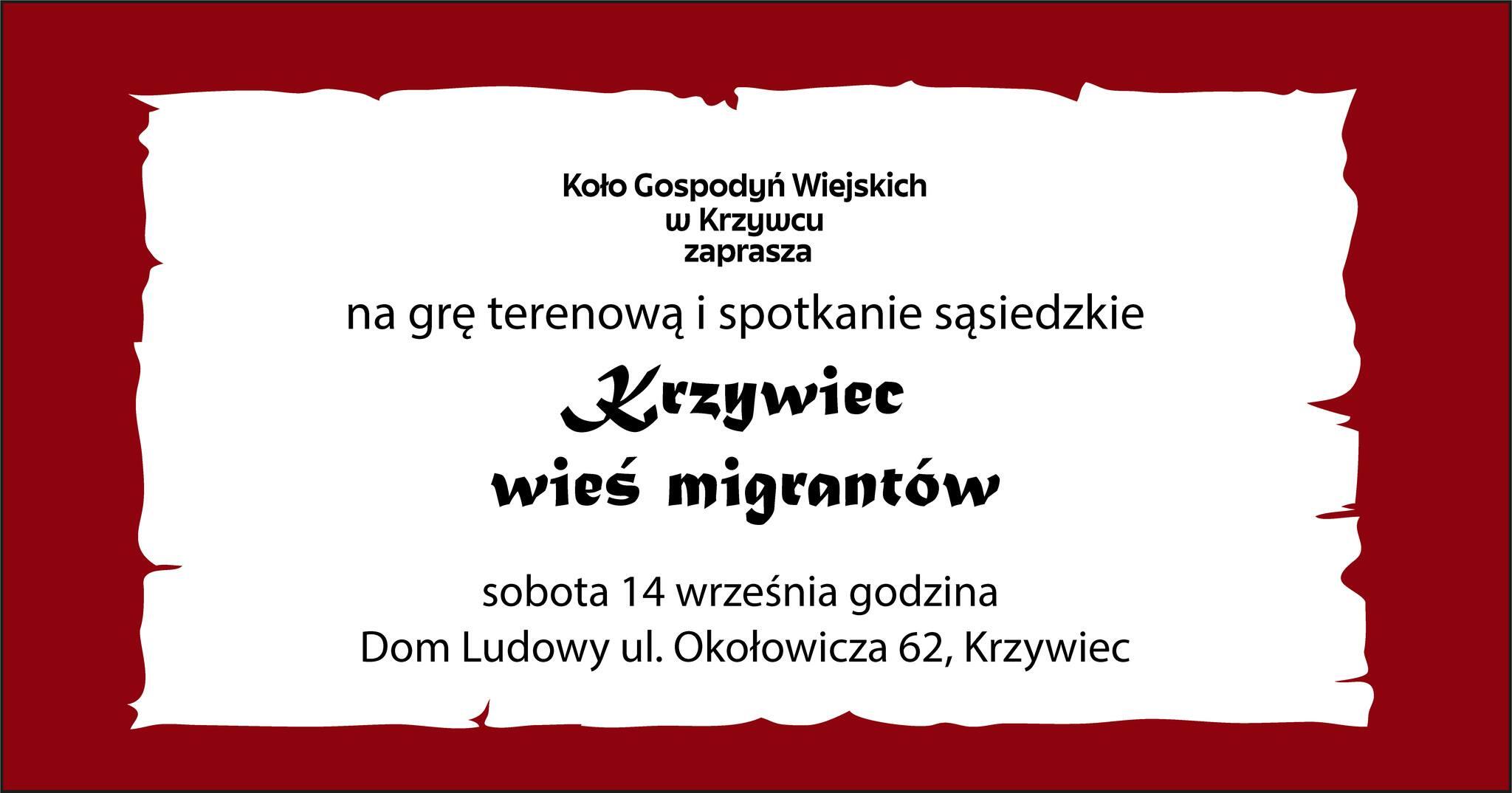 Krzywiec wieś migrantów