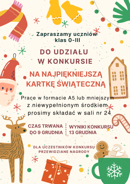 Konkurs na najpiękniejszą kartkę świąteczną