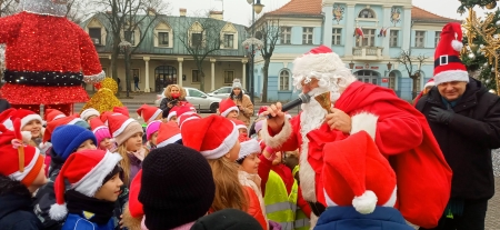 ,,Bieg z Mikołajem” klasy 3a