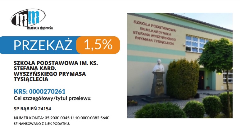 1,5 % dla naszej szkoły