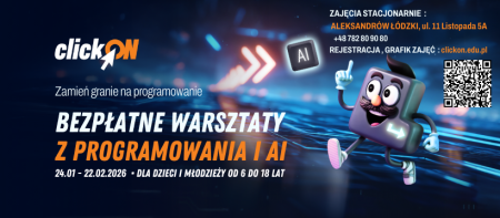 ClickON- Bezpłatne zajęcia z programowania dla uczniów Państwa szkoły