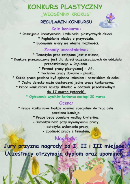 Konkurs plastyczny dla przedszkolaków