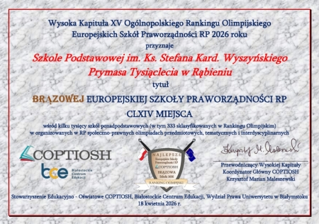 Brązowa Europejska Szkoła Praworządności RP 2026